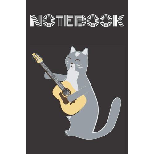 Notebook Cat Playing Guitar: Kitty Lovers Guitar Lovers