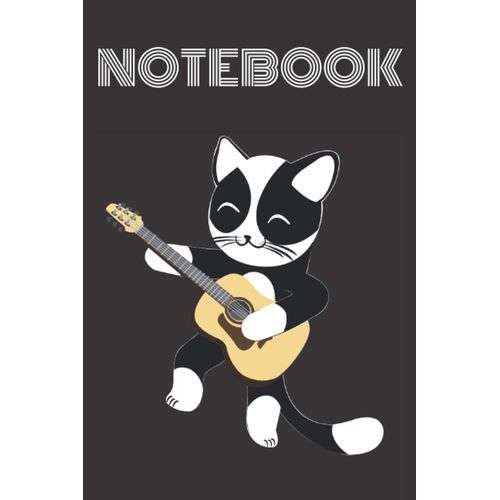 Notebook Cat Playing Guitar: Kitty Lovers Guitar Lovers