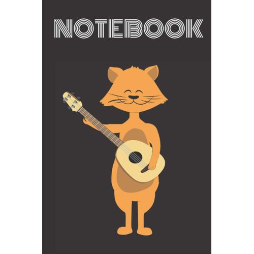 Notebook Cat Playing Ukelele: Kitty Lovers Ukelele Lovers