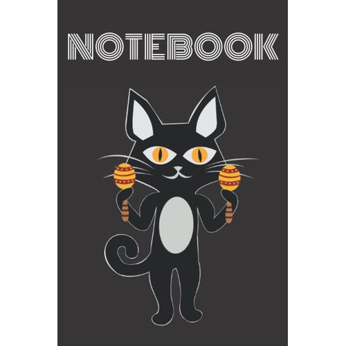 Notebook Cat Playing Maracas: Kitty Lovers Maracas Lovers