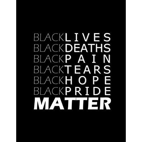Black Lives .Deaths . Pain . Tears . Hope . Pride . Matter: A Journal And Notebook For Young Women With Black Pages | College Ruled Notebook | Black Paper Pages Ideal For Gel Pen Writing