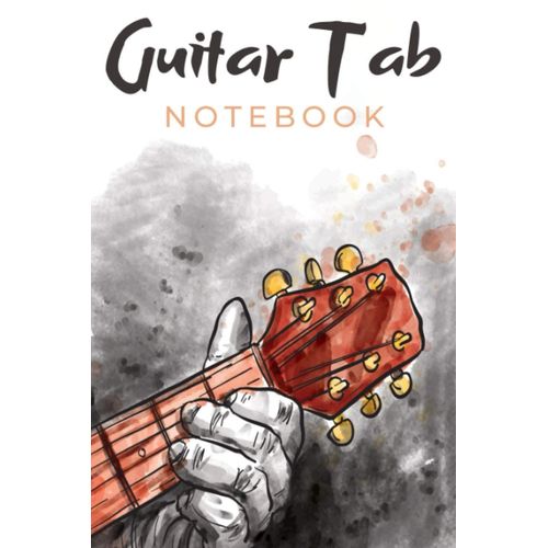 Guitar Tab Notebook: Blank 6 Strings Guitar Tablature Manuscript Paper With Chord Fingering Charts & Diagrams | Wide Staff Music Sheet Book | Unique Guitar Gifts For Guitarists Men, Women, Teens & Kid