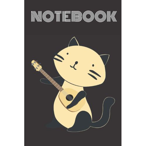 Notebook Cat Playing Ukelele: Kitty Lovers Ukelele Lovers