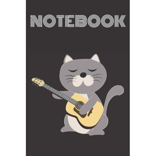 Notebook Cat Playing Guitar: Kitty Lovers Guitar Lovers