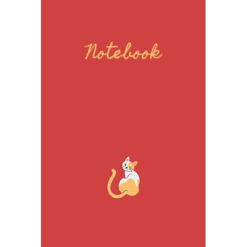 Dark Red Notebook (Cat Design)
