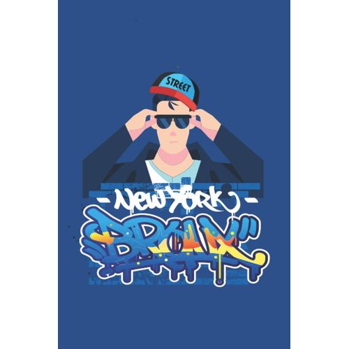 New York Super Cool Street: Novelty Rap Line Journal: A Lyricists Inspired Notebook For Rap Lyrics, Hip-Hop, 6 X 9 Inches, Matte Cover, 150 Pages