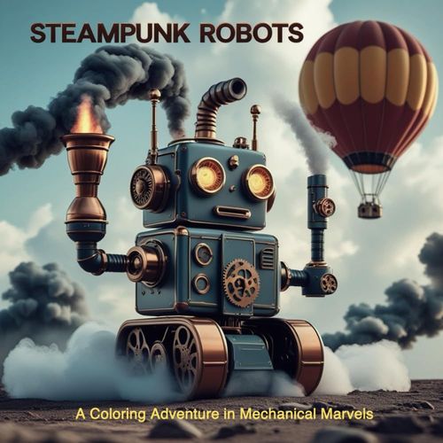Steampunk Robots: A Coloring Adventure In Mechanical Marvels
