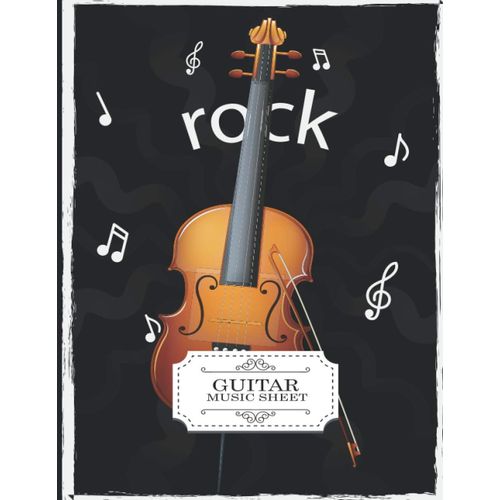 Guitar Music Sheets: Guitar Sheet Music Tabs..A Cute 6 String Guitar Chord Large Tab Notebook With Chord Diagram, Blank Sheet Music For Guitar Lover.