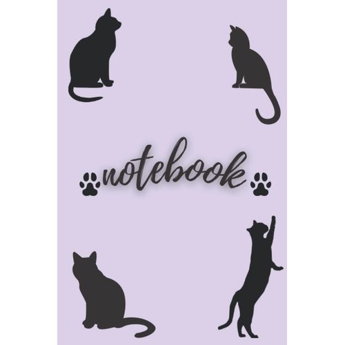 Notebook: Cat Pastel Lined Notebook