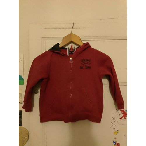 Gilet À Capuche Zippé Bordeaux 6 Ans Sergent Major.
