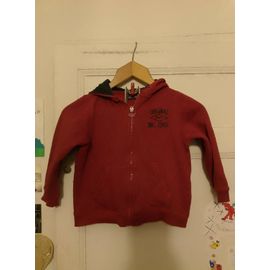 Gilet À Capuche Zippé Bordeaux 6 Ans Sergent Major.