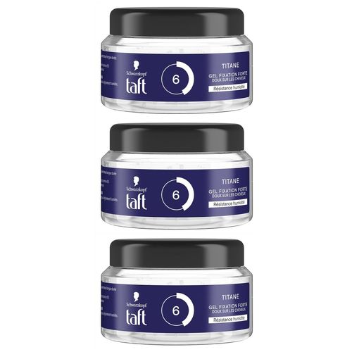 Taft Lot De 3 Gels Pot Titane 250ml 
