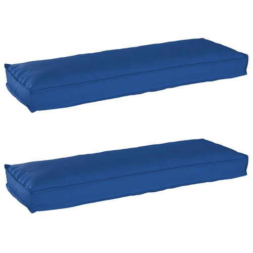 Vidaxl Coussins De Palette Pour Banc 2 Pcs Bleu Royal 120x40x8 Cm Tissu Oxford