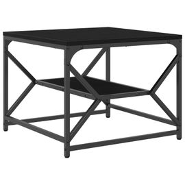 Vidaxl Table Basse En Chêne Noir Avec Étagère, 51x50x40 Cm, Fabriquée En Bois D'ingénierie