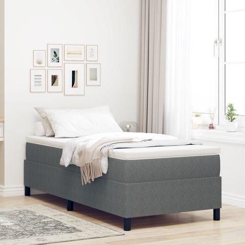 Vidaxl Lit Boxspring Gris 90x200 Cm Tissu En Velours Côtelé