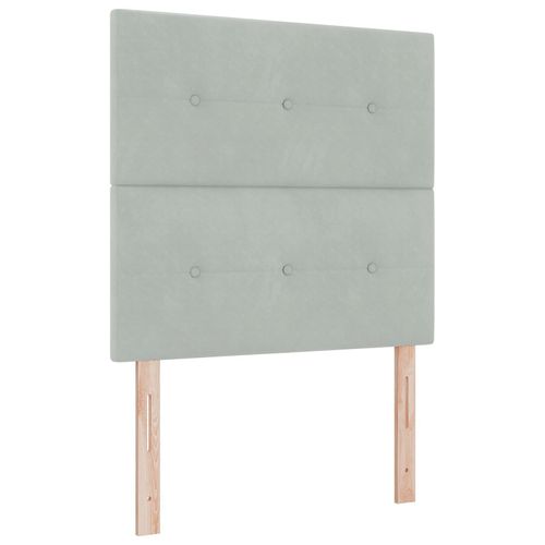 Vidaxl Tête De Lit Led Gris Clair 80 Cm Velours