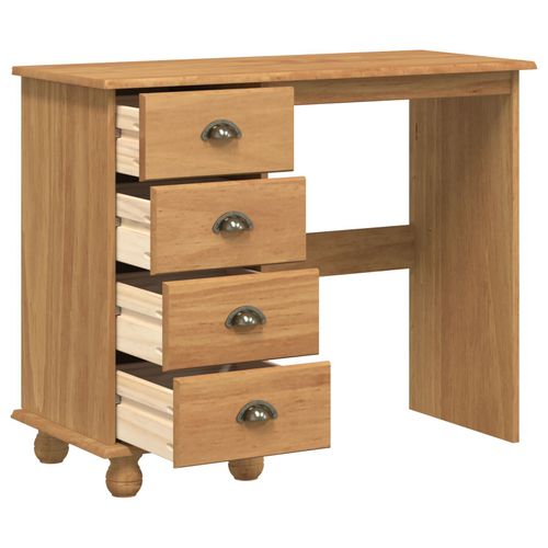 Vidaxl Bureau 'askim' Avec Tiroirs 95x40x75 Cm En Bois Massif De Pin