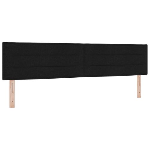 Vidaxl Tête De Lit Led Design Lignes Noires 200 Cm Tissu