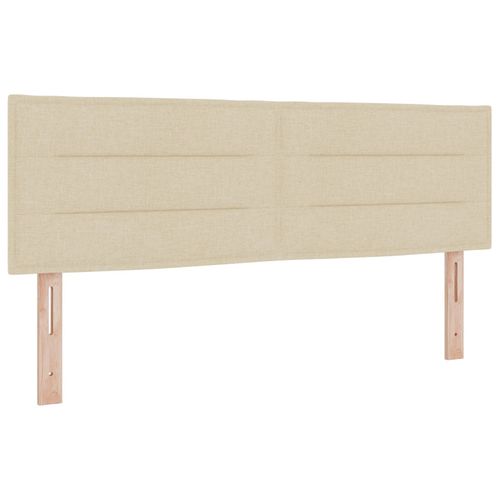 Vidaxl Tête De Lit Design Lignes Crème 80 Cm Tissu