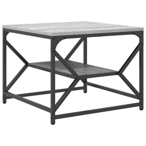 Vidaxl Table Basse Avec Étagère - Grise Sonoma - 51x50x40 Cm - En Bois D'ingénierie