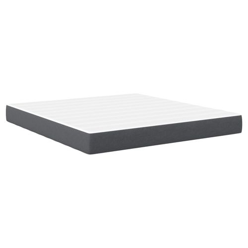 vidaXL Matelas à ressorts ensachés moyen - Gris foncé - 180x200x20 cm Tissu