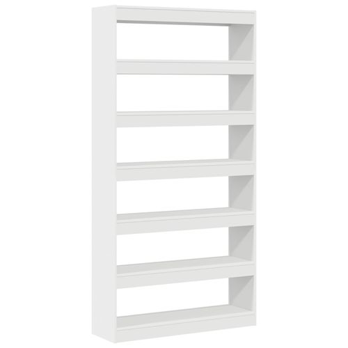 Vidaxl Bibliothèque Blanche Bois D'ingénierie 100 X 30 X 198 Cm Étagère