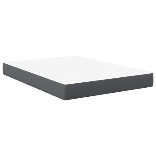 vidaXL Matelas à ressorts ensachés - Gris foncé, Moyen, 140x200x20 cm Tissu