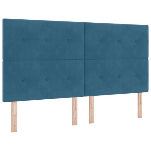 Vidaxl Tête De Lit Capitonnée Bleu Foncé 180 Cm Velours
