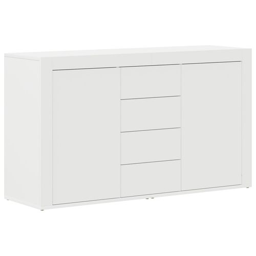 Vidaxl Buffet Blanc Blanc Bois 120 X 36 X 69 Cm Rangement Buffet Blanc