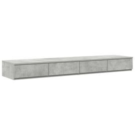 Vidaxl Tiroirs De Lit En Gris Béton, 140x36.5x16.5 Cm, Bois D'ingénierie