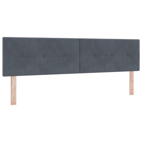 Vidaxl Tête De Lit Led Rembourrée Gris Foncé 180 Cm Velours