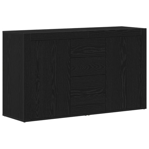 Vidaxl Buffet Chêne Noir Bois D'ingénierie 120 X 36 X 69 Cm Rangement