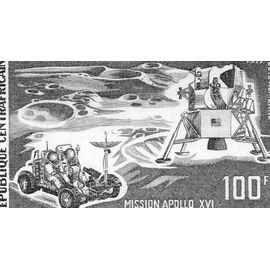 Centrafrique Timbre Apollo 16 ,1972