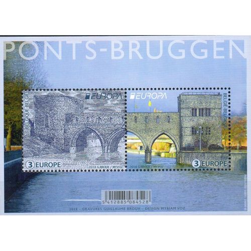 Belgique Timbre Europa 2018 Les Ponts