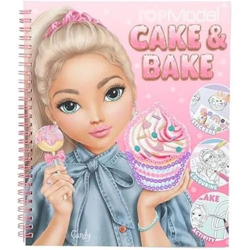 Livre De Coloriage - Depesche - Topmodel Cake & Bake - 40 Pages - 5 Feuilles De Stickers - Reliure À Anneaux