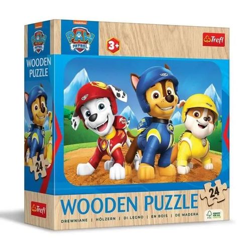 Puzzle en bois - TREFL - PAW PATROL - 24 pièces - Pour enfants à partir de 3 ans - Multicolore