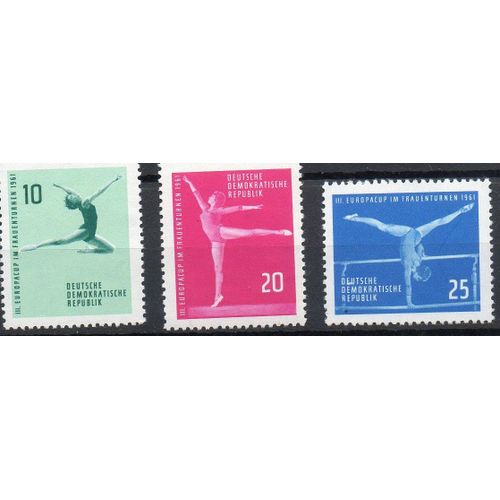 Allemagne De L'Est Timbres Gymnastique Féminine 1961