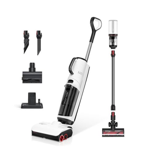 Roborock Dyad Pro Combo 5-en-1 Aspirateur Balais Laveur sans Fil, pour Eau et Poussière 17000Pa pour Tapis, Mini-Brosse Motorisée et 2 Tête de Nettoyage, APP &amp; Nettoyage Intelligent