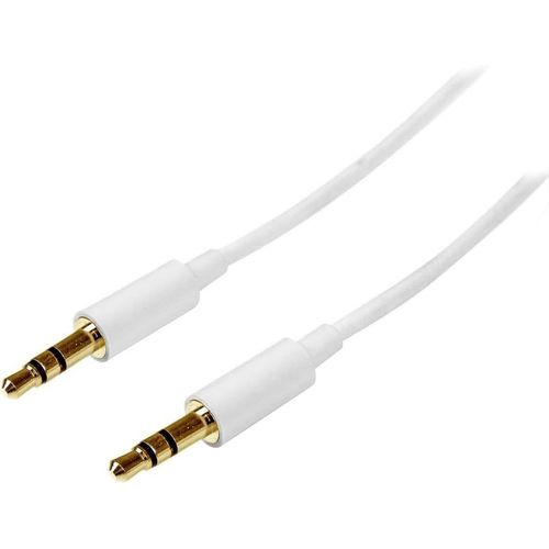 Câble Audio Stéréo Mini-Jack 3.5mm Slim de 1 m - Mâle/Mâle - Blanc (MU1MMMSWH)