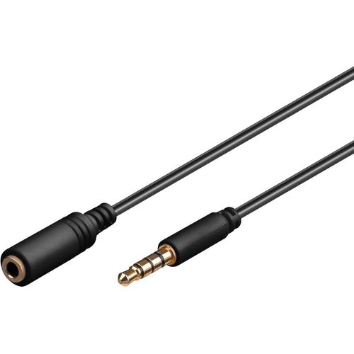 Câble de Rallonge Audio et pour Casque AUX, 4 Pôles, 3.5 mm Slim, CU, 2 m Longueur de Câble