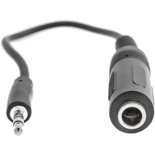 Câble Adaptateur Audio Jack stéréo - 3,5mm mâle vers 6,35mm Femelle - Longueur: 20cm - convertit Les Casques avec Grosse Prise en Petit Jack