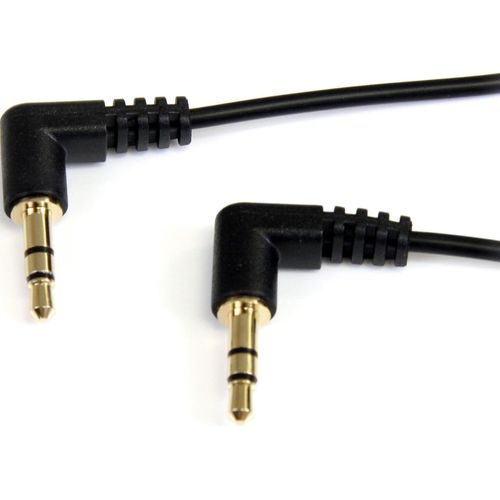 Câble audio stéréo Mini-Jack 3,5mm slim coudé à angle droit de 1,8 m - M/M (MU6MMS2RA)