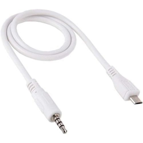 I57 Adaptateur audio Micro USB vers jack 3,5 mm 50 cm ¿ Câble micro USB vers prise jack stéréo 3,5 mm pour casque et haut-parleur
