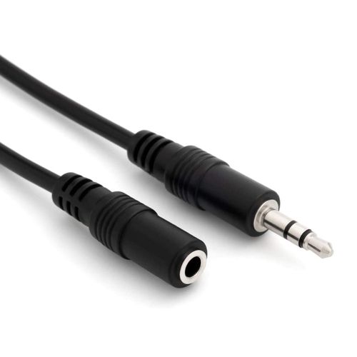 Câble d'extension Rallonge de casque mini-jack de 3,5 mm 5 mètres Noir