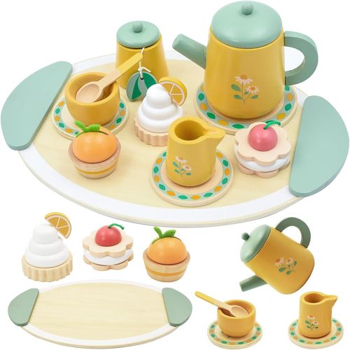Checarzhn--No1 Dinette En Bois Enfant,Dinette Enfant,Jouet Montessori 3 Ans,Jouet En Bois,Jouets De Cuisine En Bois Pour Enfants De 3,4,5,6 Ans