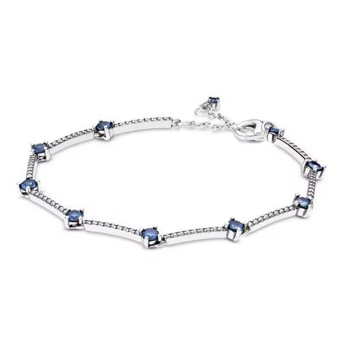 Bracelet Mode Femme - Style Affirmé - Argent Sterling 925/1000 Et Zircon - Silver 12