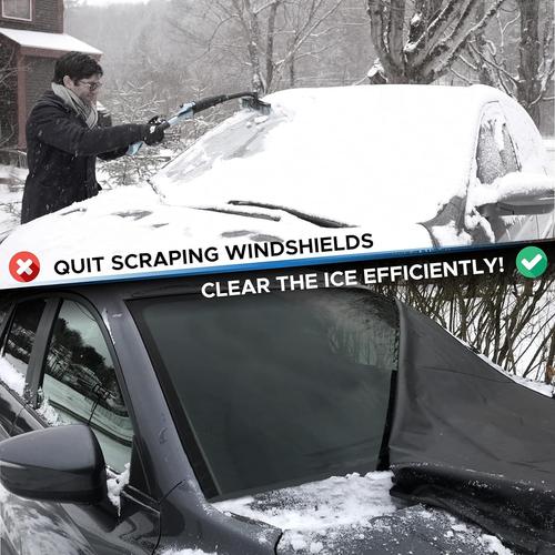 Couverture de pare-brise de voiture d'hiver, Housse de pare-brise de  voiture pour la neige et la glace