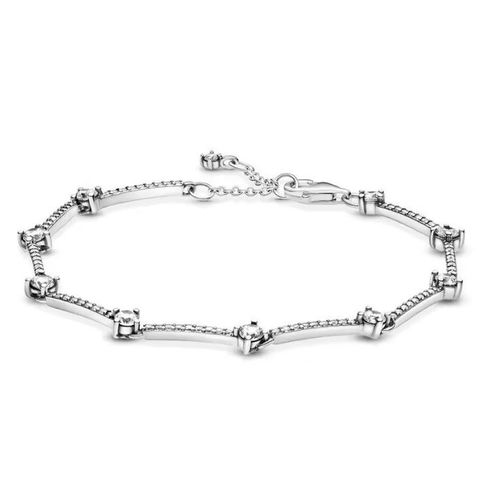 Bracelet Mode Femme - Style Affirmé - Argent Sterling 925/1000 Et Zircon - Silver 13