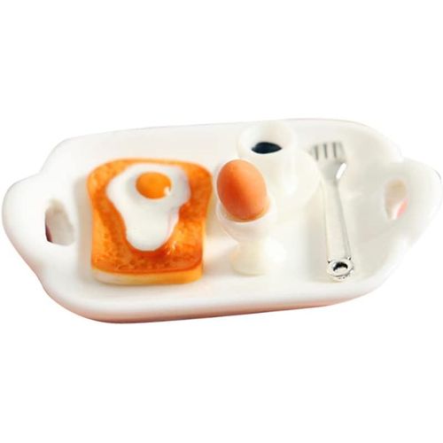 Checarzhn--No1 Jouets De Miniatures Alimentaires Boissons,Dinette Enfant Mini Pain Oeufs Et Boisson Jouet Aliment Cuisine,Chef Cuisine Aliment Enfants Faire Semblant De Jouer Dinette Jeu D'imitation