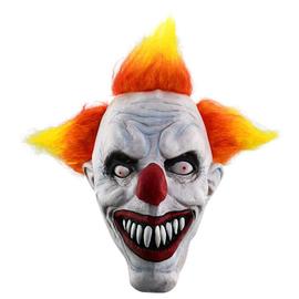 Masque d'Halloween, masque de clown effrayant pour adulte mascarade  Halloween rire tueur Joker accessoire de costume, masque de clown retour à  l'âme masque en latex couvre-chef drôle de clown retour à